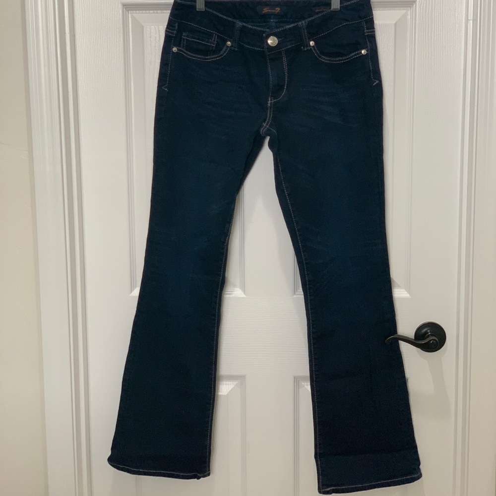 Seven7 Dark Wash Low Rise Bootcut jeans